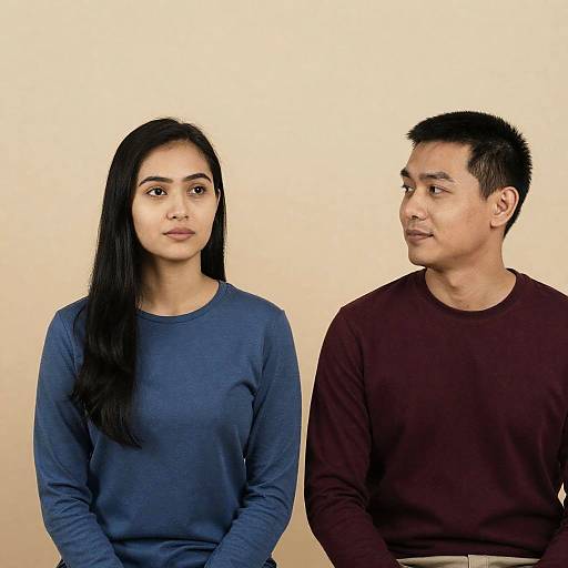 Couple Portrait with Neutral Expressions