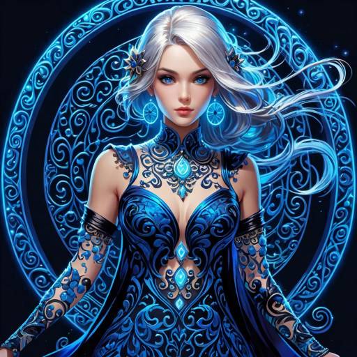 Serene Woman with Intricate Tattoos