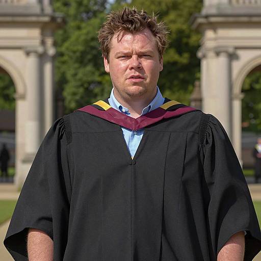 Graduation Portrait of Plus Size Man