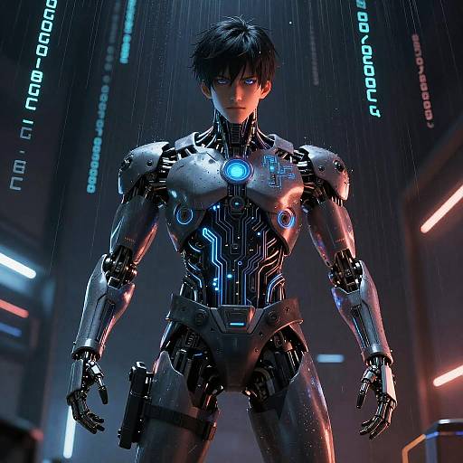 Dramatic Half-Human Half-Machine Anime