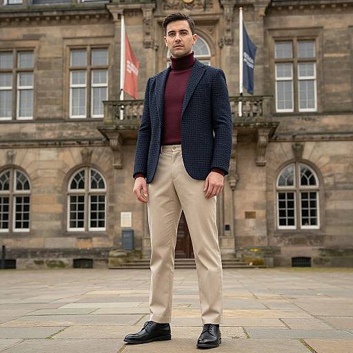 Confident Man in Vintage Style Attire