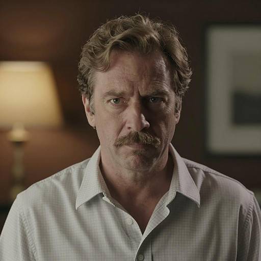 Serious Portrait of a Middle-Aged Man