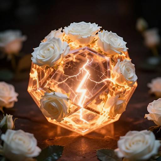 Ultra Realistic Dodecahedron with Fire