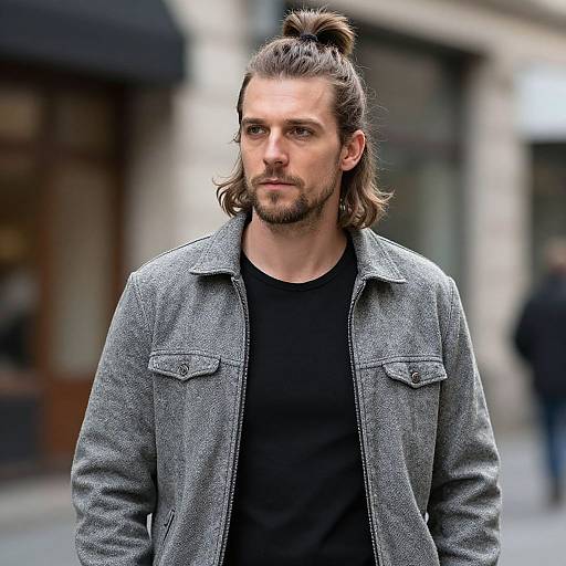 Urban Fit Man with Pompadour Hair