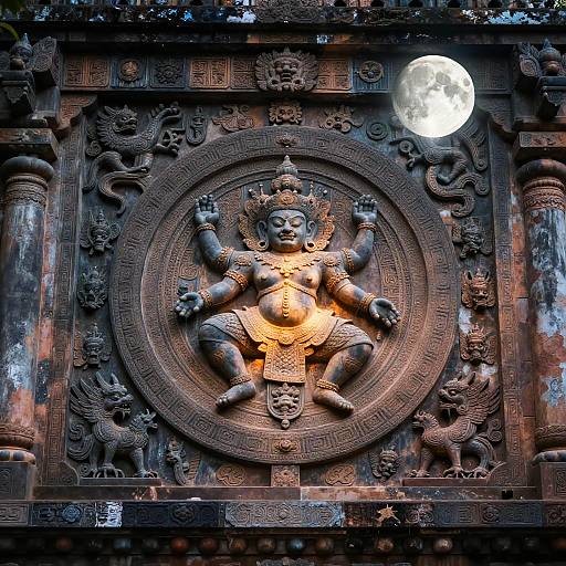 Dreambooth Inpainting on Ancient Temple Wall