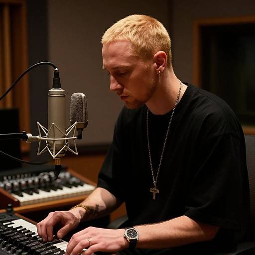 Eminem Blonde Hair Recording Studio