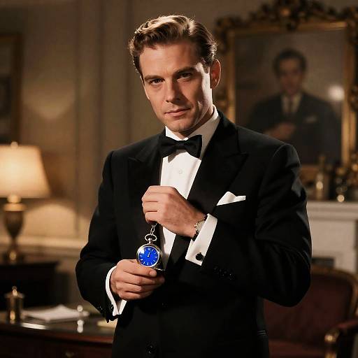 1950s Noir Detective with Sapphire Watch