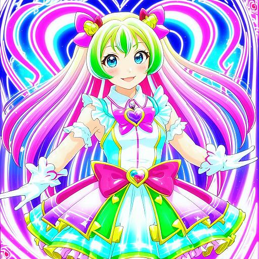 Illustration of Haruno haruka, precure in the style of Torichamaru