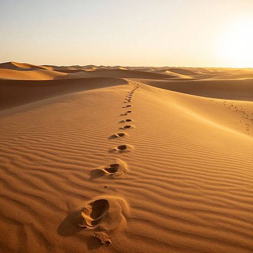 Golden Sunset Over Sand Dunes