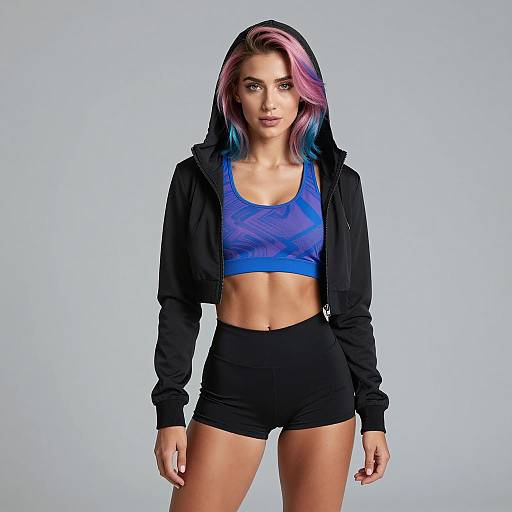 Confident Fit Woman in Stylish Sportswear