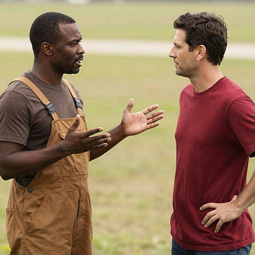 Dynamic Outdoor Interaction Between Two Men