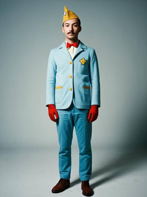 Man in Tintin Costume Studio Portrait