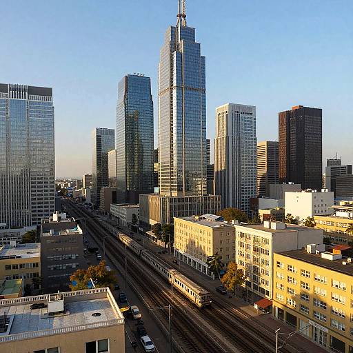 CGI Bustling Urban Cityscape View