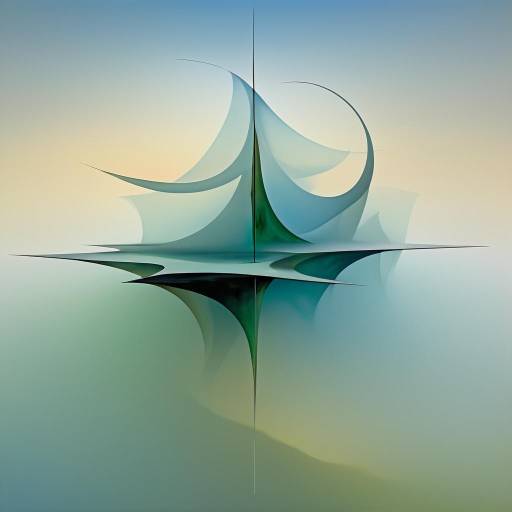 Chaotic Abstract Solitude Inspired by Dalí