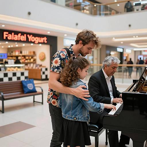 Warm Family Moments at the Mall