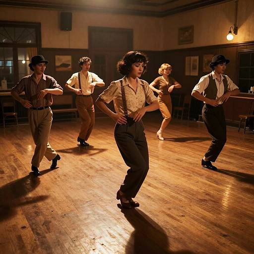 Skibbidi Dancers in Vintage Dance Hall