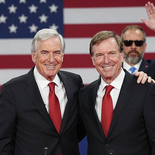 Elderly Friends with American Pride