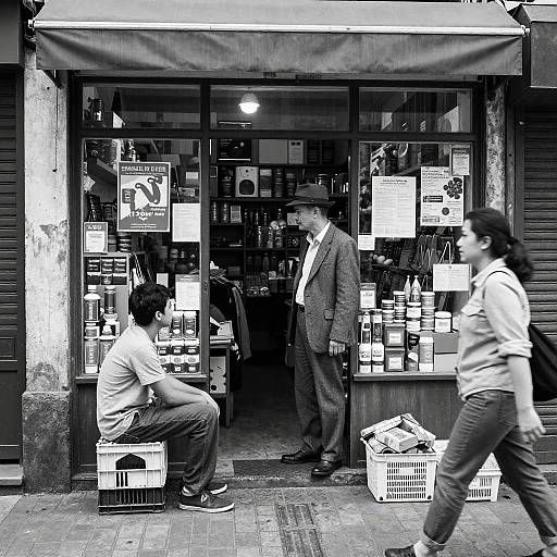 Vintage Urban Street Scene