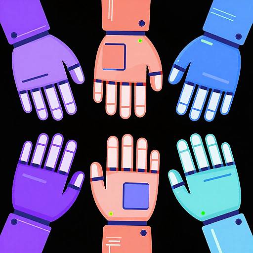 Cyberpunk Neon Robot Hands Asset