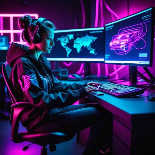 Cinematic Low-Key Hacker Desk Scene Cinematic Low-Key Hacker Desk Scene