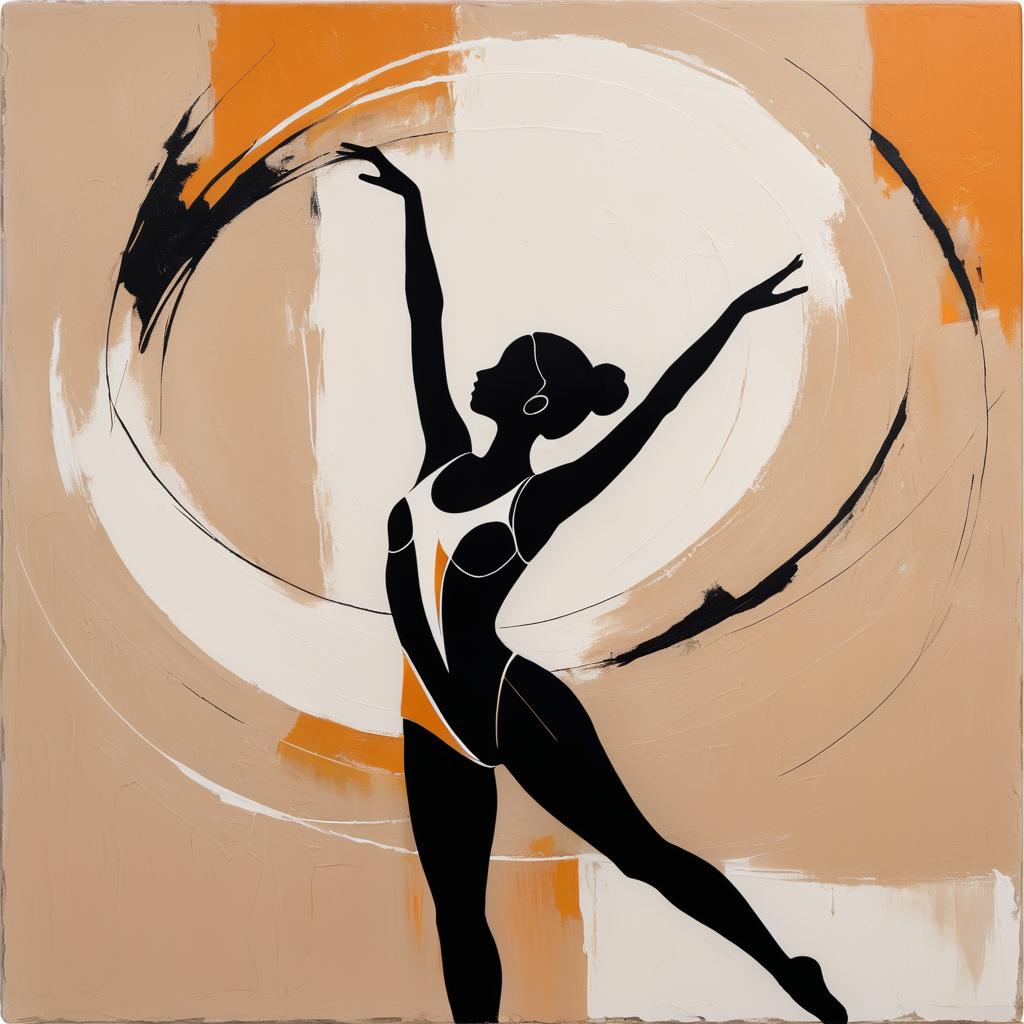 Abstract Dancer in Earthy Minimalism