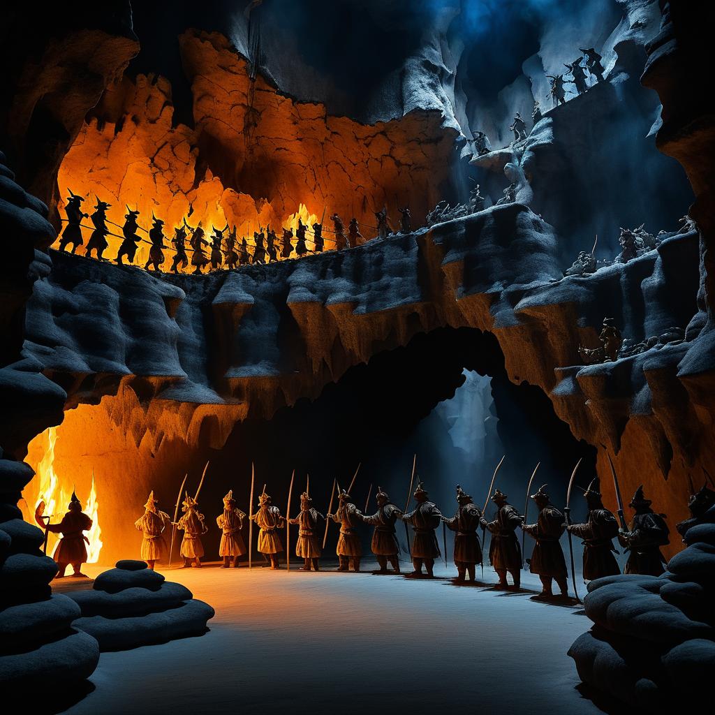 Surrealist Shadows: A Cave of Illusions