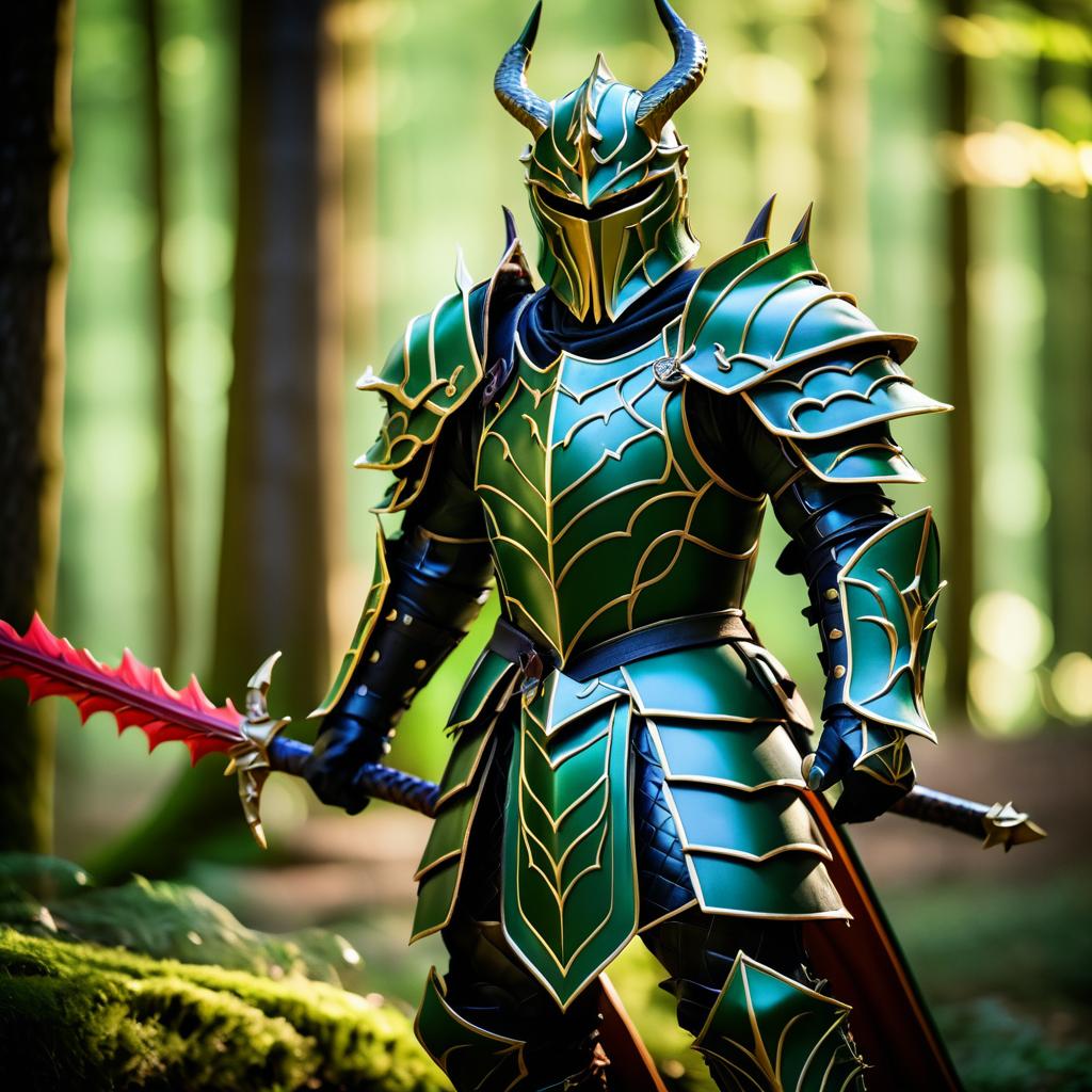 High Detail Dragon Knight in Forest