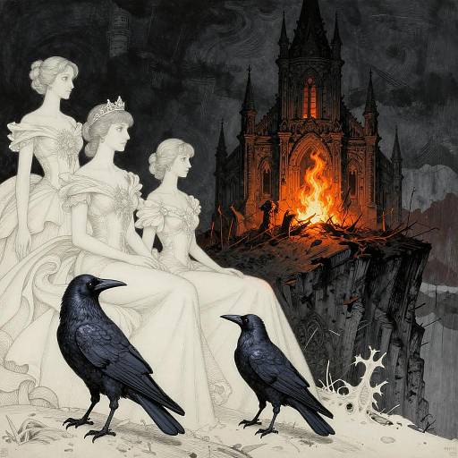 Ethereal Princesses and Crows by Burning Abbey
