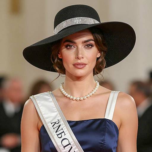 Elegant Portrait of a Woman in Blue