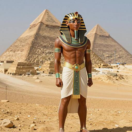 Majestic Pharaoh Costume in Digital Art