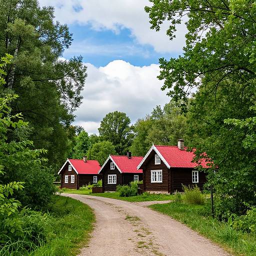 Charming Cottages Amidst Lush Greenery