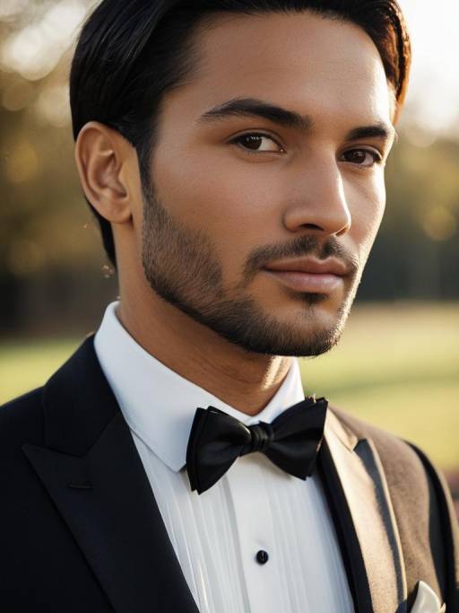 Man in Wedding Tuxedo Close-Up