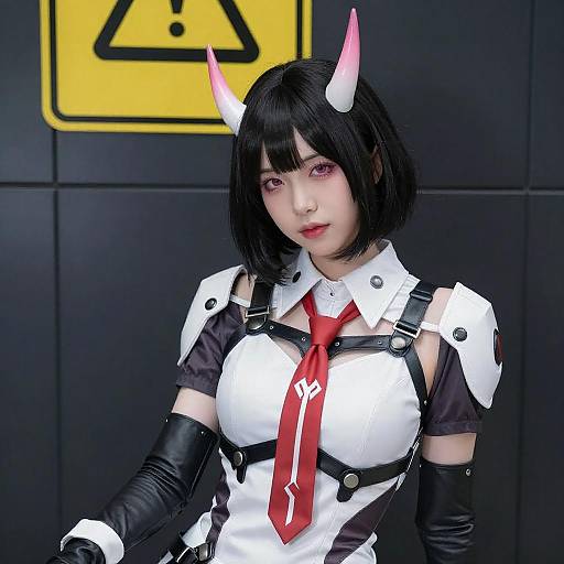 Futuristic Asian Woman Cosplay Portrait