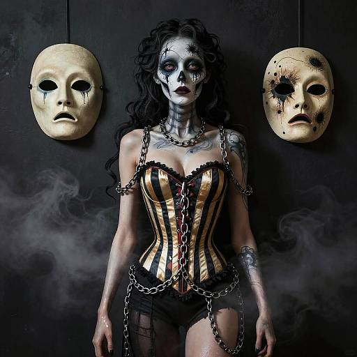 Klimt-Inspired Macabre Mask Ball