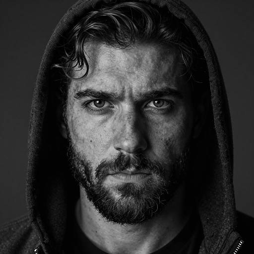 Dramatic Portrait of an Intense Man