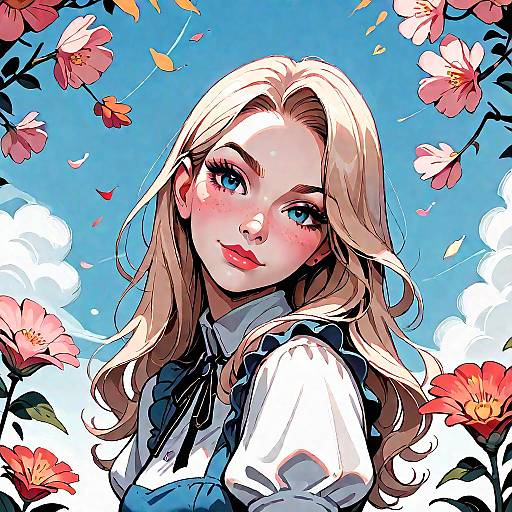 Adorable Girl Inspired by Alice in Wonderland