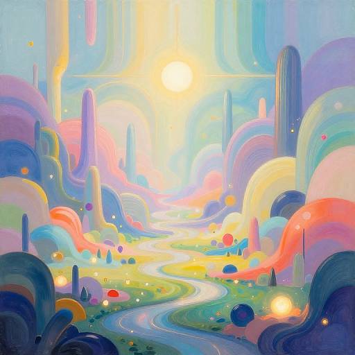 Ethereal Surreal Futuristic Landscape