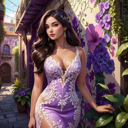 Confident Character in Exotic Garden