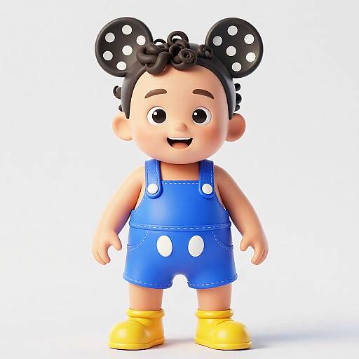 Playful Baby Boy in Mickey Outfit