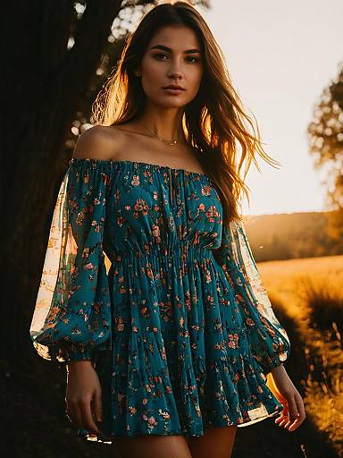 Boho Chic Floral Mini Dress