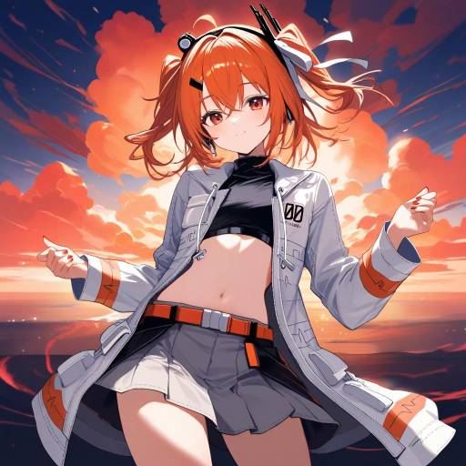 Rebellious Cowgirl in Blazing Sunset