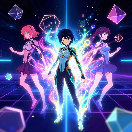 Anime AI Characters in Neon VR