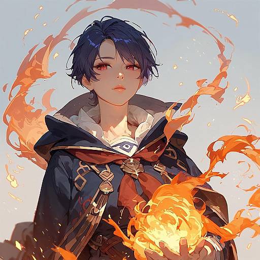 Expressionless Fire Master Lain in Uniform