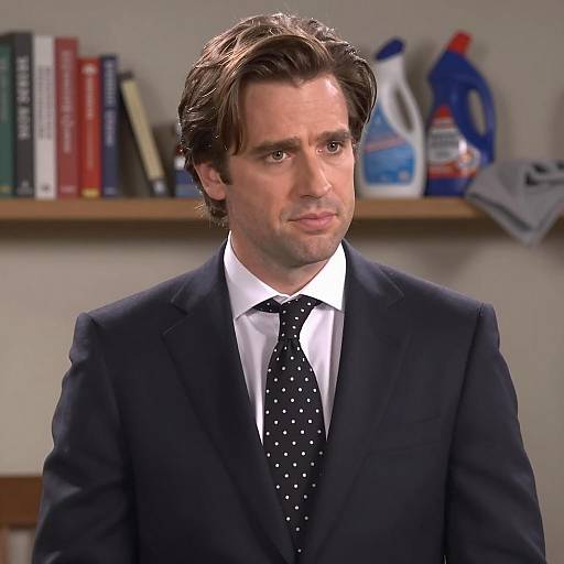 Formal Portrait of a Man in Navy Suit