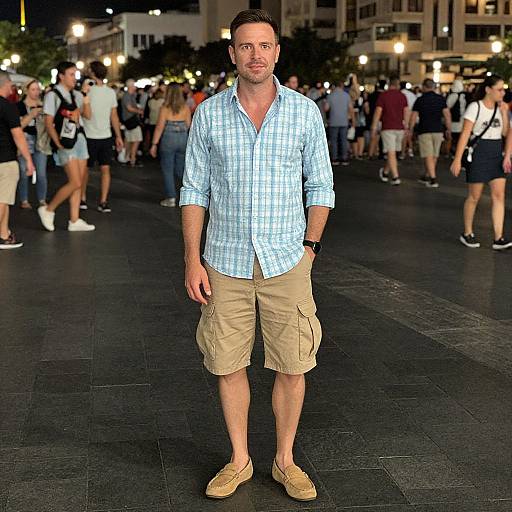 Casual Urban Man at Night