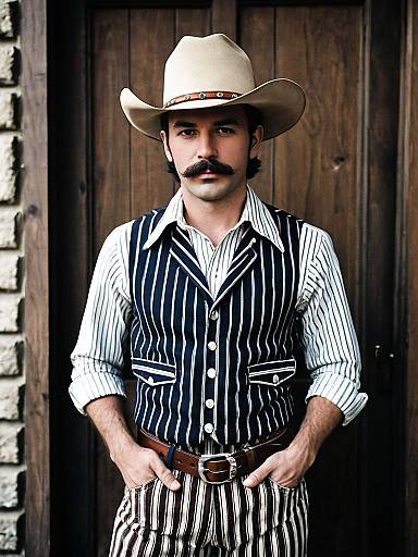 Realistic Cowboy Attire Portrait