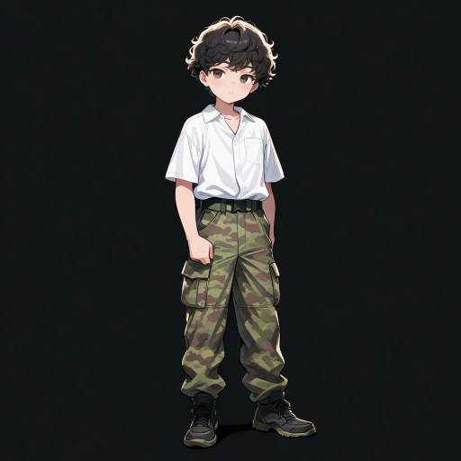 Charming Young Man in Camo Hat Charming Young Man in Camo Hat