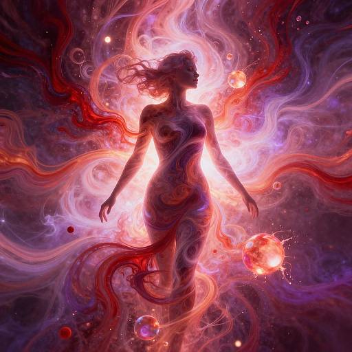 Abstract Fiery Moment of Pleasure