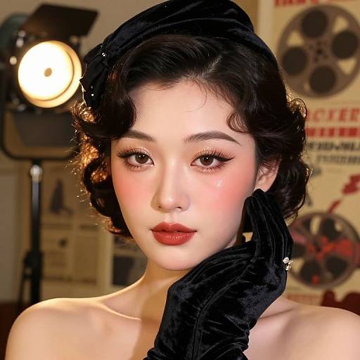 Silent Film Actress Glam Portrait