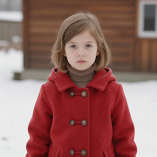 Young Girl in Snowy Winter Setting